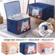 thumbnail image 1 of Bolsa grande para guardar colchas - 65x45x35cm, 3 capas sin tejidas, doble cremallera, resistente a la humedad, con patrón de mascotas adorables, organizadora multiusos para dormitorio y armario, 1 of 3