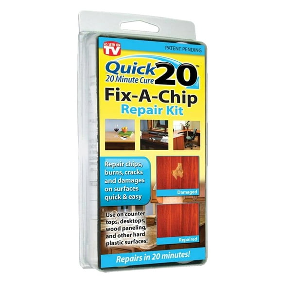 Quick 20 No Heat Fix-A-Chip Repair Kit Fix Chips Burns Dings Damage Surface Wood Plastic Stone Match Any Color 4 Oz.Pack