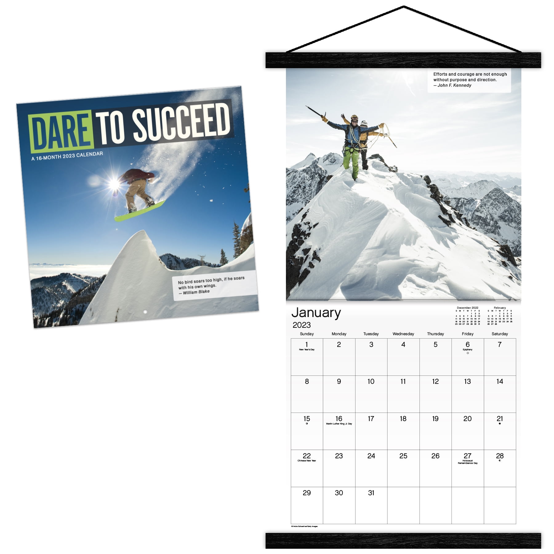 Trends International 2023 Dare to Succeed Wall Calendar &