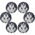 thumbnail image 3 of 1PC Place Mats Husky Eyes Blue Round Placemat Heat-Resistant Placemats Dining Table Mat Circle Shape 15.4" for Kitchen/Dinner/Party/Restaurant Home Decor Gifts, 3 of 7