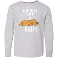 thumbnail image 3 of Inktastic Doodle Life is Ruff Golden Doodle Long Sleeve Youth T-Shirt, 3 of 5