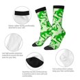 thumbnail image 4 of Fotbe Green Lizard Calcetas Largas con Estampado para Hombre y Mujer – Calcetas de Compresión Transpirables y Elásticas, Viajar y Uso Diario Talla 5-11, 4 of 6