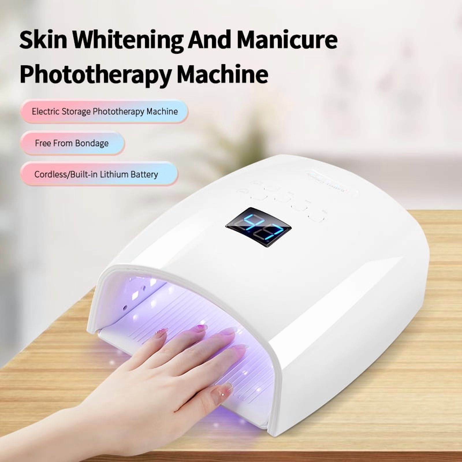 New Nail Lamp 66w Whitening Nail Machine S10 Wireless Phototherapy Lamp Charging Nail Phototherapy Machine Nail Dryer