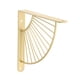 thumbnail image 2 of Soporte de estante de metal artesanal decorativo, soporte para colgar en la pared con tornillos modernos Dorado 20cm, 2 of 9