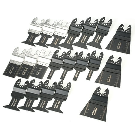 Porter Cable Metal KKmoon 20pcs Wood Metal Oscillating Multi Tool Quick Release Saw Blade for Dremel Fein Multimaster Makita Bosch Craftsman Porter Rockwell Cable Black & Decker Ridgid ()