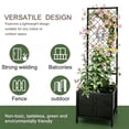 thumbnail image 5 of Zhongma 15.75 x 15.75 x 55 in Raised Garden Bed with Trellis,Heavy Duty Plant Box for Climbing Plants with Drainage Hole, Metal Lattice Planter Gardon Box Planter with Inner Fabric Liners, 5 of 6