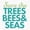 1pcs, variant on Save The Trees Bees And Seas Environmental Ocean Awareness Sticker