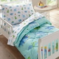 thumbnail image 4 of Wildkin Kids 100% Cotton Flannel Sheet Set for Boys and Girls - Toddler (Dinosaur Land Blue), 4 of 8