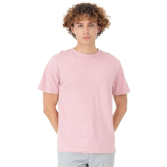 Playera Para Hombre Manga Corta Slim Fit Básica Quarry Color Rosa
