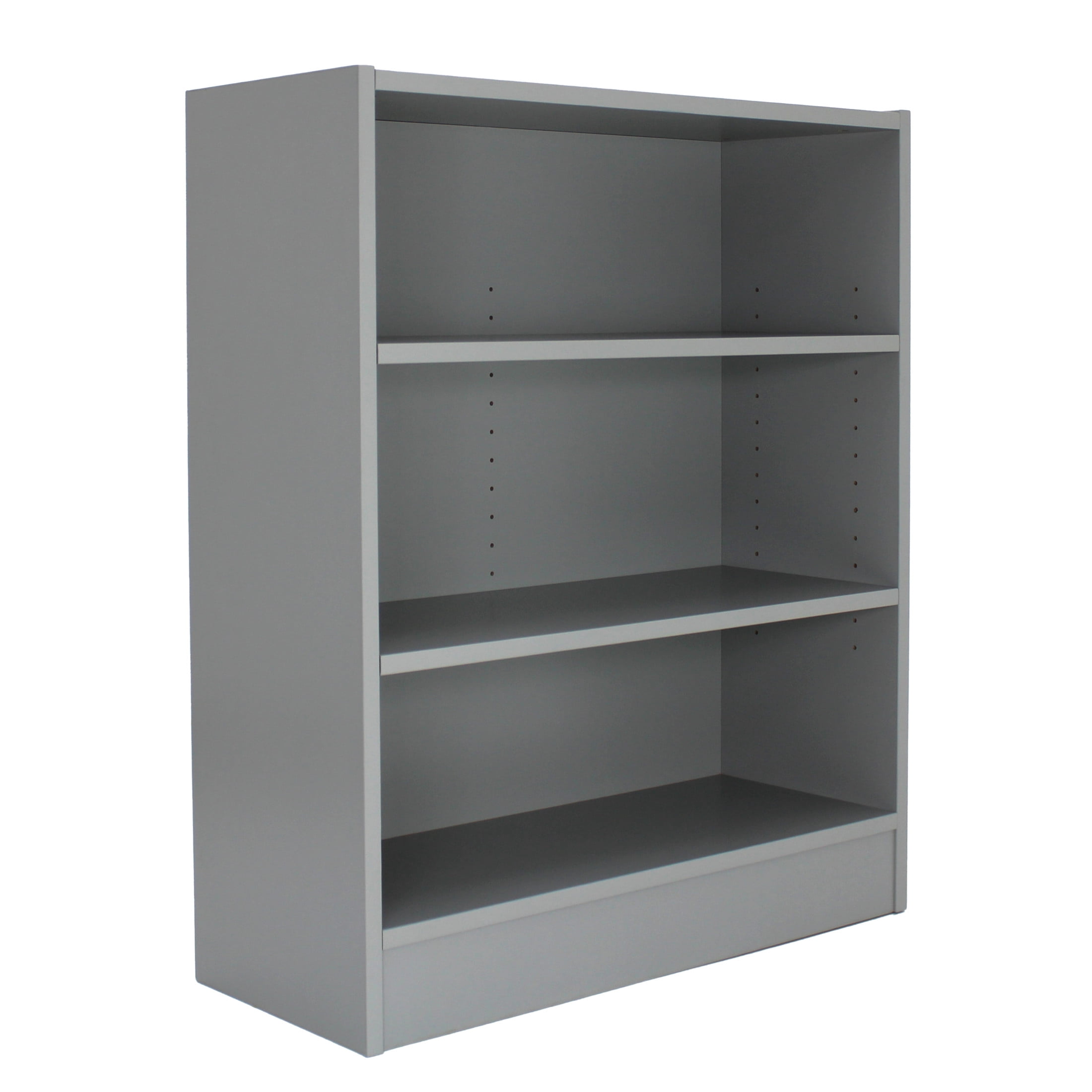 Factory Direct Partners All Ages Laminate Bookcase 3-Shelf 36" Height - Gray
