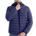 thumbnail image 4 of ZUKMRJPC Men's Heated Jacket 21 Areas Heat Heating Solid Color Winter Outdoor Coat Warm Full Zip Jackets with Detachable Hat for Cold Weather, 4 of 6