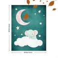 thumbnail image 3 of Cute Elephant on Cloud Canvas Art Print， Suitable for Bedroom， Living Room， Nursery， Kids Room， and Playroom Decoration., 3 of 8