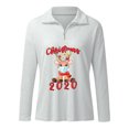 thumbnail image 3 of asdoklhq Womens Plus Size Tops Clearance,Women's Casual Long Sleeve Christmas Holiday Print Sweater Top Blouse, 3 of 6