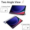 thumbnail image 4 of Housse de Clavier Rétroéclairé Arc-en-Ciel pour Étui Samsung Galaxy Tab S9 FE avec Porte-Crayon pour Galaxy Tab S9 FE Housse de Tablette 10,9 Pouces Vert Foncé Français (QWERTY), 4 of 6