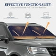 thumbnail image 5 of Uemuo Gold Black Glitter Printed 2 PCS Car Windshield Sun Shade, Auto Sun Heat and UV Rays Blocker, Foldable Automotive Front Window Sunshade Protector, 5 of 7