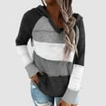 thumbnail image 2 of Hoodies Y2k Women Winter Fall Comfy Hooded Long-sleeved Batwing Drop Shoulder Drawstring Solid Color Leisure Ribbed Knit Sweatshirts Hoodies(Black,XXXXXL), 2 of 4