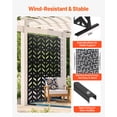 thumbnail image 3 of VEVOR Metal Privacy Screen, 47" W x 72" H, Outdoor Privacy Screens 5-Panel, Freestanding Outdoor Divider with Stand, Decorative Garden Steel Privacy Fence for Balcony Patio Indoor Room Black, 3 of 9