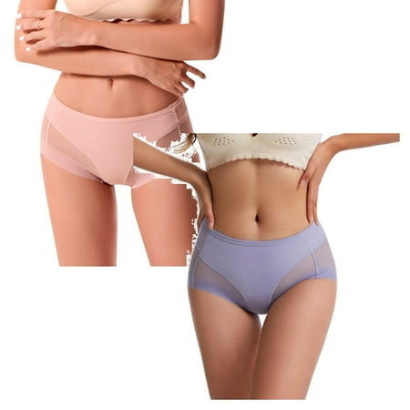 LUOGENLI Panties for Women Pack Cotton Plus Size Women s Seamless Bikini Underwear Half Back Coverage Panties Panties for Women Pack Cotton High Waist Panties for Women Sexy Plus XL