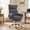 Dark Gray, variant on HOMCOM Criss Cross Office Chair with Flip-Up Armrests, Wide Seat, Reclining Cross Legged Desk Chair with Footrest, Swivel Wheels, Dark Gray