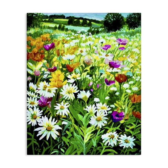 Stupell Industries Coastal Hillside Fusion Meadow Canvas Art, 16 x 20, by Lee Ann Zirbes