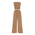 thumbnail image 1 of Conjunto de Mujer PRETTYGARDEN de 2 Piezas con Top y Pantalón de Punto Acanalado XL, 1 of 8