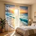 thumbnail image 5 of Bcylexb Sea Theme Curtains for Bedroom, 29"x63" Light Filtering Rod Pocket Drapes for Living Room Bathroom Home Indoor, 2 Panels, 5 of 6
