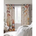 thumbnail image 4 of Thanksgiving Gnomes Blackout Curtains for Bedroom Living Room Darkening Curtains 63 Inches Long Yellow Fall Eucalyptus Fox Pumpkins Window Curtain 2 Panels Set Window Treatment Grommet Drapes 42"x63", 4 of 9