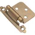 thumbnail image 1 of Antique Brass Surface Self-Closing Flush Hinge 2-Pack, 1 of 1