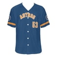 thumbnail image 5 of 2024 Cross-border American Baseball Uniform Jersey Men's Button Cardigan Running Sports Training Breathable Printed Short-sleeved Clothes, 5 of 5