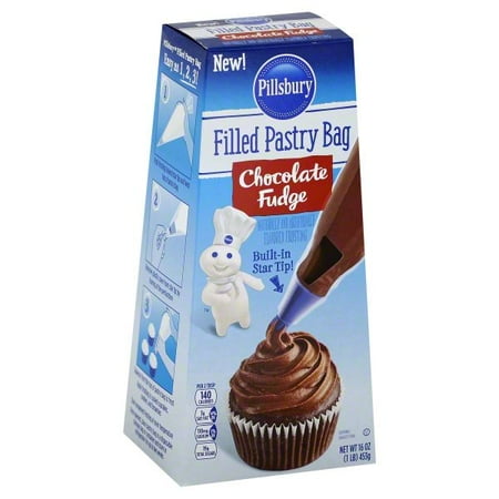 - (3 Pack) Pillsbury Filled Pastry Bag Chocolate Fudge Flavored Frosting, 16oz