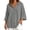 Gray, variant on Women's Hooded Sweater Coat Lightweight Soft Button Down 3/4 Dolman Sleeve Cardigan Jacket Loose Casual Solid Color Fall Winter Outerwear XXL