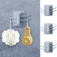 thumbnail image 2 of Bathroom Towel Rack with Shelf Creative Fourlink Rotating Hook Strong Viscose Towel Rack Bathroom Wall Shelf Free Punching and Traceless Sticky Hook Bathroom Towel Hooks for Wall, 2 of 8