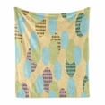 thumbnail image 1 of Retro Soft Flannel Fleece Throw Blanket, Composition of Circles and Polka Dots, Cozy Plush for Indoor and Outdoor Use, 50" x 70", Pastel Brown Multicolor, by Ambesonne, 1 of 5