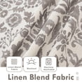 thumbnail image 3 of DriftAway Julia Watercolor Blooming Flower Floral Lined Thermal Insulated Window Curtain Valance Rod Pocket 52 Inch by 18 Inch Plus 2 Inch Header Linen Blend Gray 1 Pack, 3 of 8