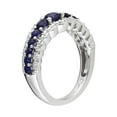 thumbnail image 2 of Gem & Harmony 1.15 Carat (Ctw) Lab-Created Blue Sapphire Ring in Sterling Silver for Women, 2 of 5