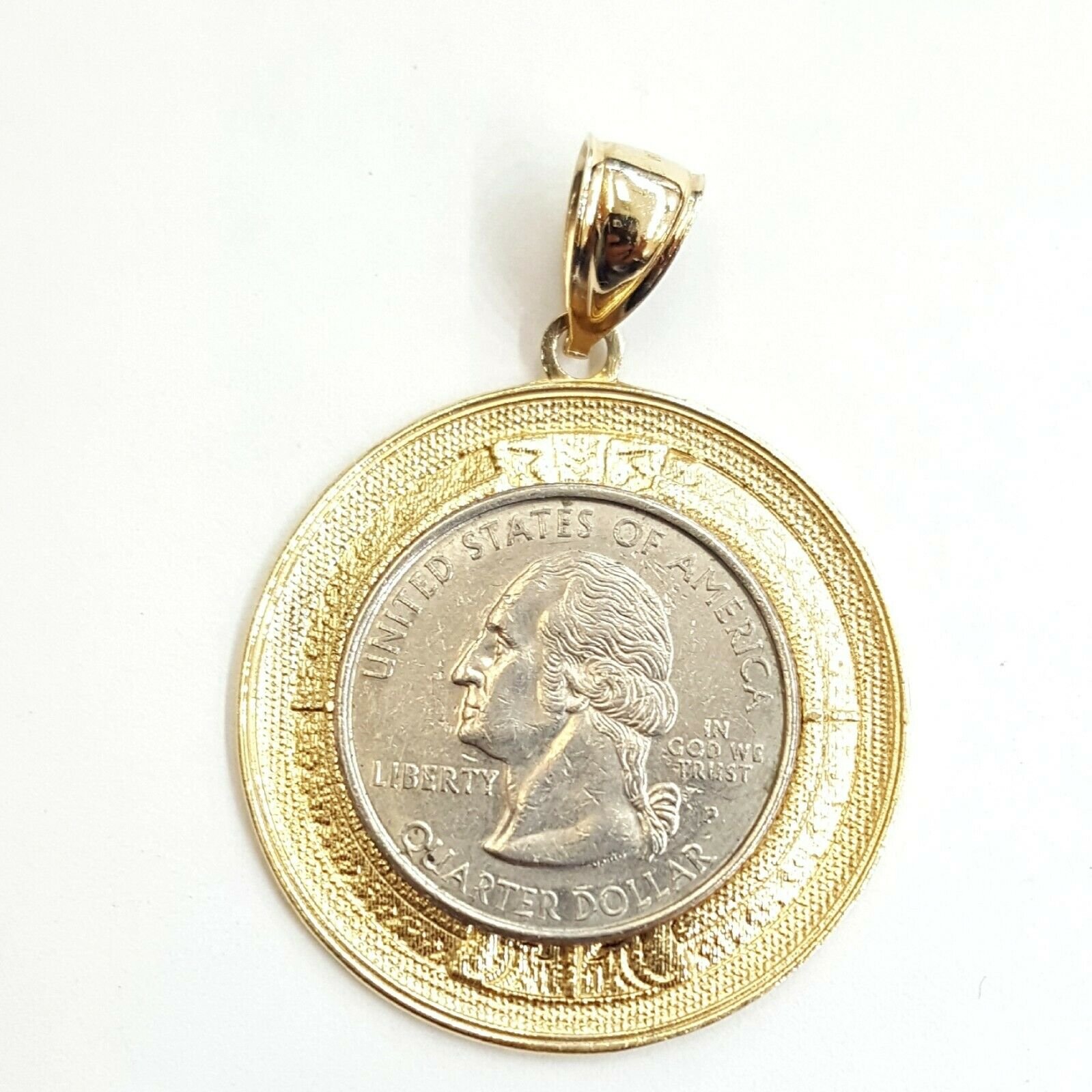 14k Solid Gold Aztec Calendar Pendant – Handmade Mayan Charm, Small Size
