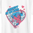 thumbnail image 3 of Spider-Man - Caught in My Web Heart Short Sleeve Graphic T-Shirt, 3 of 5