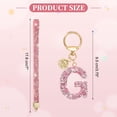 thumbnail image 2 of Llavero de Letra Inicial para Mujeres, Llavero de Alfabeto G con Rhinestone, Encanto Brillante con Corazón para Accesorios de Mochila, Bolso, Llave de Coche, Lanyard, Rosa, 2 of 7