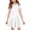 White, variant on Casual Midi Dresses for Toddler Girls Solid Crewneck Short Sleeve Dresses Summer Ruffle Hem A Line Swing Sundress