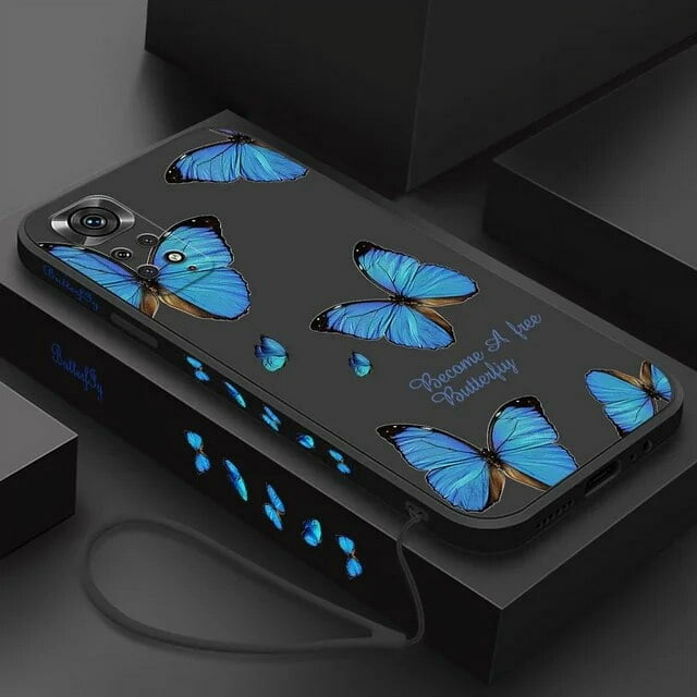 Retro Butterfly Phone Case For Xiaomi Redmi Note 11 Pro 12 Pro Plus 5G 12 4G 10 8 9 Pro Max 9t 10s 9s Silicone Cover LXY