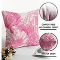 thumbnail image 6 of Vintage Flowers Pillow Covers 16x16 Inch Set of 2 Hot Pink Floral Leaves Decorative Square Throw Pillows for Couch Rustic Square Pillow Cases Home Decor for Living Room Sofa Porch Outdoor, 6 of 6