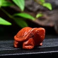 thumbnail image 2 of K-KED Natural Quartz Crystal Carved Longevity Tortoise Animal Turtle Energy Gemstone-Red Jasper Quartz, 2 of 6