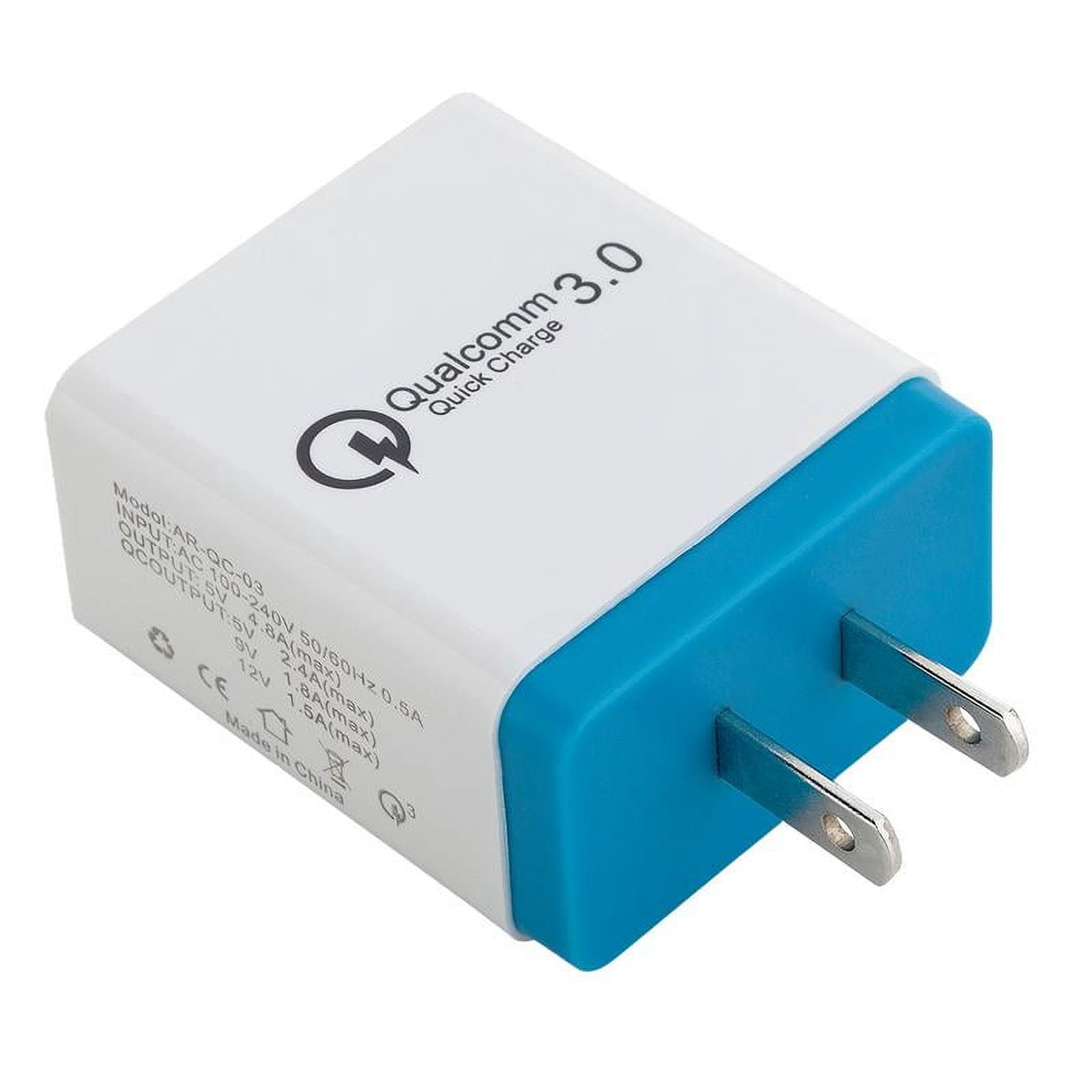 3-Port Quick Charge USB Wall Charger, FREEDOMTECH QC 3.0 USB Wall Charger Fast Qualcomm for iPhone X 8 Plus Samsung Galaxy Note 8, S8, S8 Plus, S7 S6 Edge+, Note 5/4/3, LG G5, G6 V20 Nexus 6, HTC 10