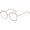 Orange, variant on Classic woman's metal big nerd glasses frame Clear lenses