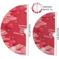 thumbnail image 3 of FMSHPON Holiday FlowersHearts Xmas Christmas Tree Skirt Stand Mat for Holiday Party Decoration Indoor Outdoor 48 inches, 3 of 6