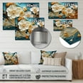 thumbnail image 4 of Designart "White Yellow Abstract Fractal composition Melodies" Modern Metal Art Living Room, 4 of 5