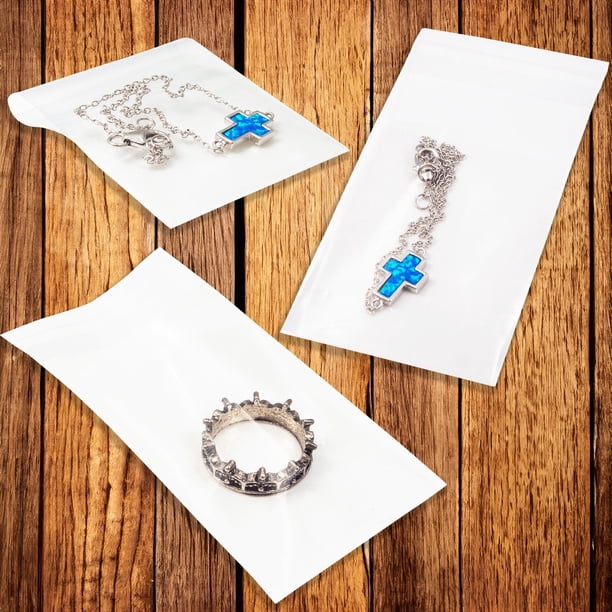 100 Ultra Clear 1.5 X 2 Inch Cello Bags With Adhesive Seal - BOPP Treat Bags For Bakery, Cookies, Candles, Soap