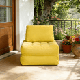 thumbnail image 2 of Leumius Folding Sofa Bed,Corduroy Fabric Convertible Sleeper Sofa Chair with Back Support and Pillow,Boneless Foldable Mattress Futon Chair Bed Floor Sofa for Living Room Bedroom,Yellow, 2 of 11