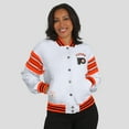 thumbnail image 4 of Women's WEAR by Erin Andrews White/Orange Philadelphia Flyers Full-Snap Fleece Sweatshirt Jacket, 4 of 6