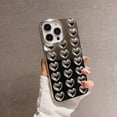 thumbnail image 3 of for iPhone 12 Pro Max Case, [Premium Chrome Silver Heart][Shiny Electroplated 3D Heart][Stylish Creative Case] Soft TPU Drop and Shock Resistant for Women and Girls 6.7, 3 of 12